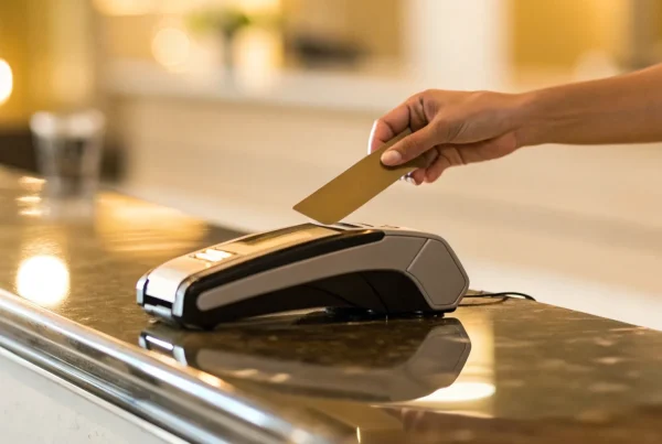 Credit card processing that charges the customer a fee at the point of sale.
