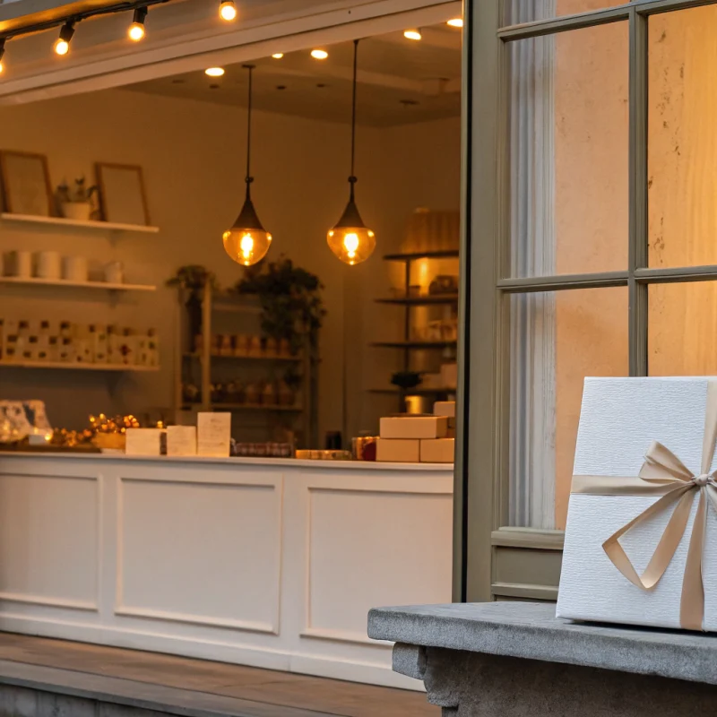 A gift card for a small business, set up as part of a new gift card program.