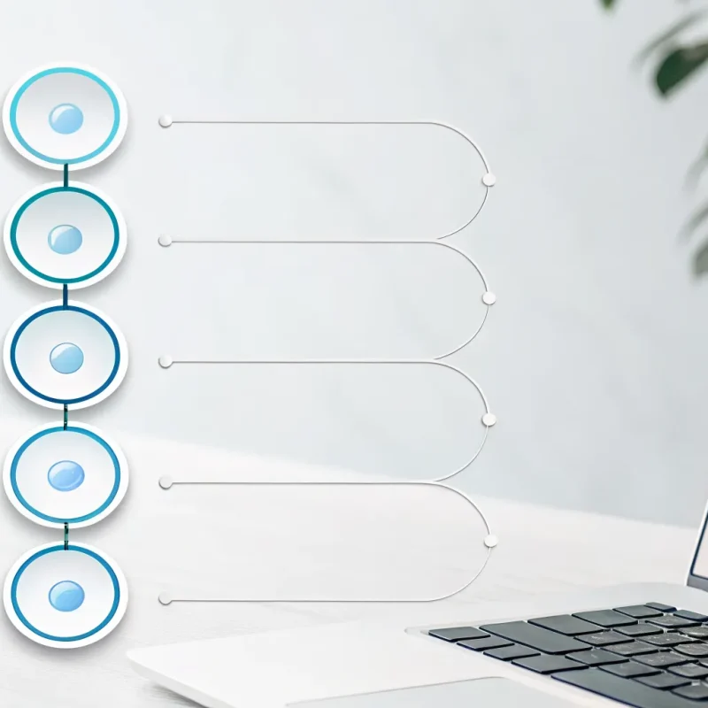 Laptop on a desk with a 5-step plan on how to sign up as a merchant services agent.
