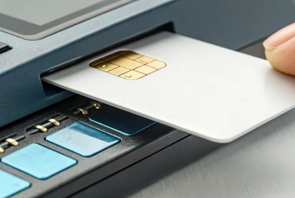 How an EMV chip reader works when a card is inserted into the payment terminal.