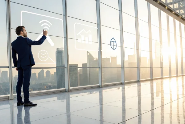 A merchant services agent selects a program with lifetime residuals from a digital display.