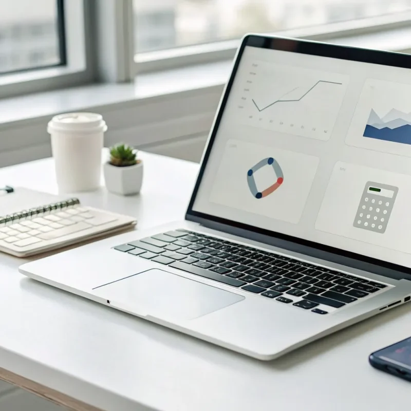 Laptop on a desk with a virtual terminal screen for processing next-day funding.