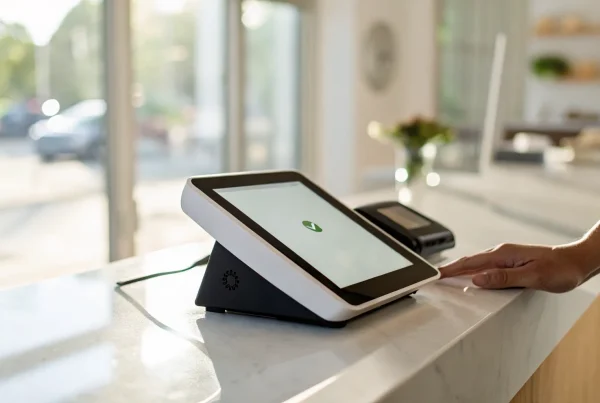 Wireless credit card terminal providing businesses with next day funding.