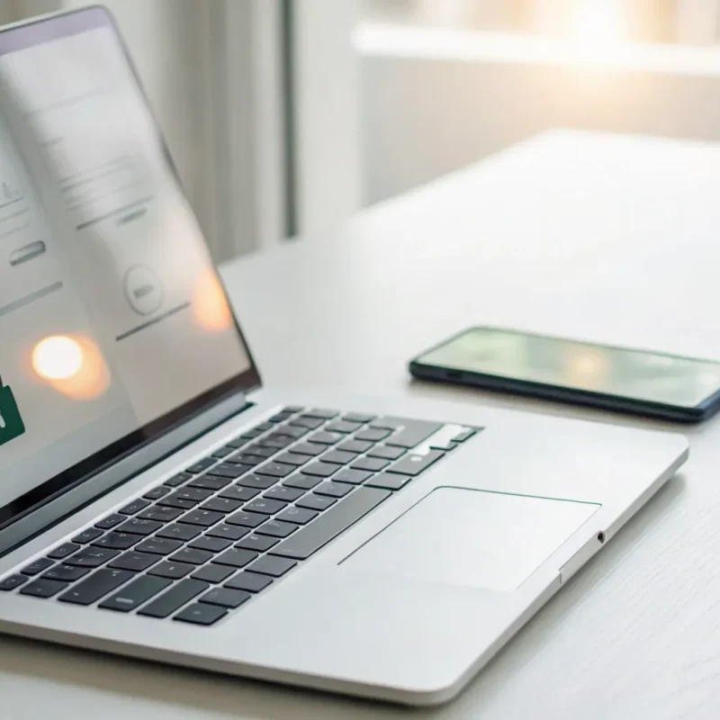 A laptop screen showing how to integrate credit card processing on a website.