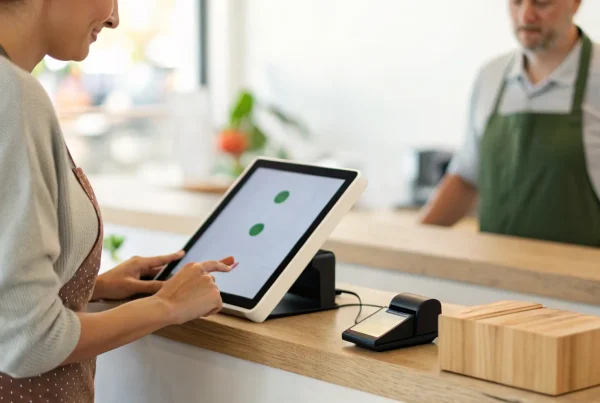 Business owner signs up for a cash discount program for credit card processing.