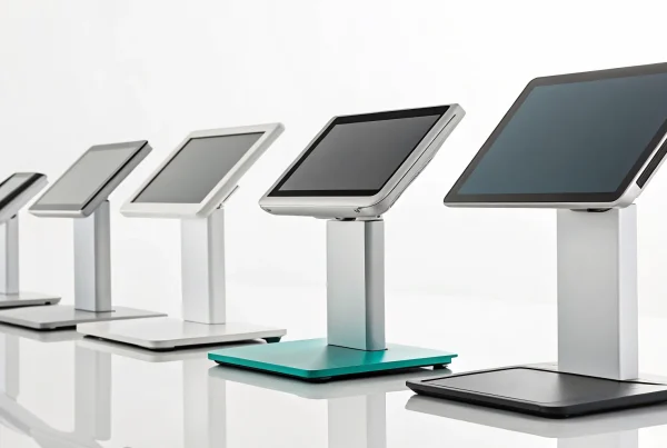A modern POS terminal, one of the best retail systems for managing sales and inventory.
